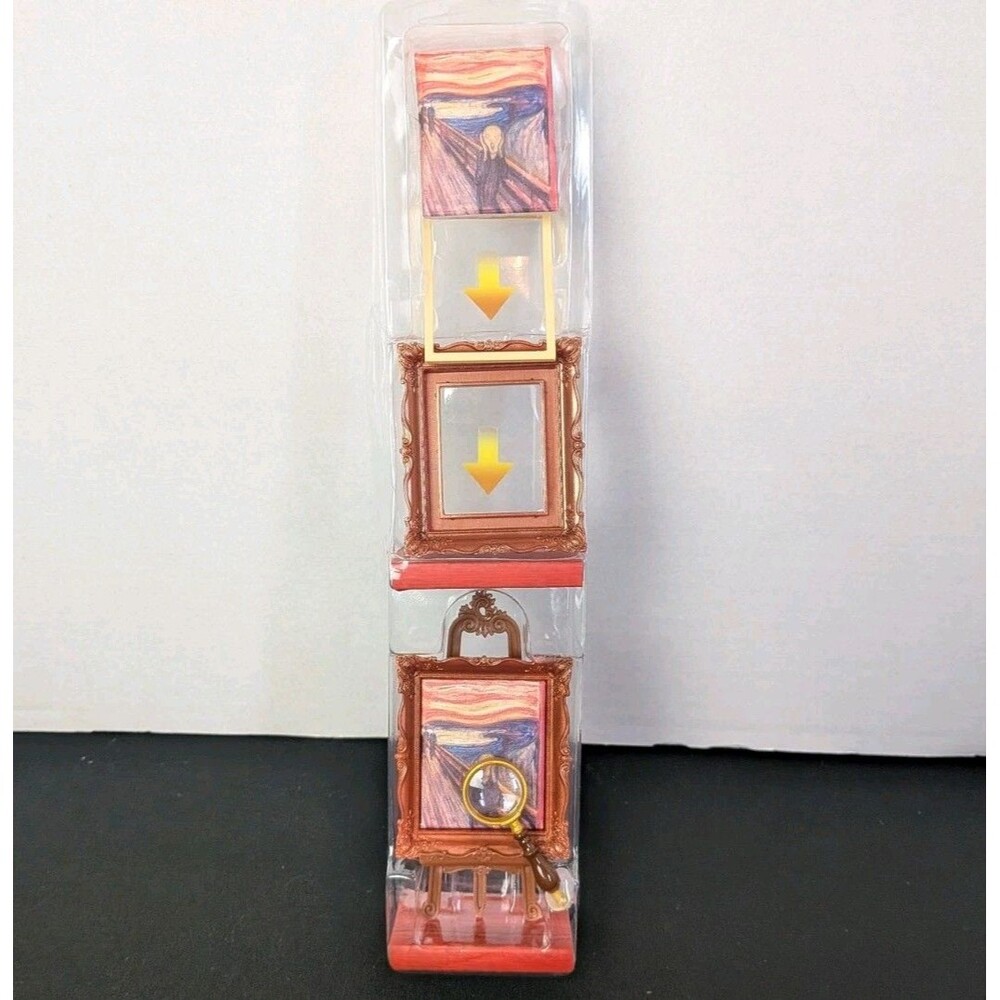 Mini Edvard Munch Scream Painting Artwork Easel Create Masterpiece Magnifying